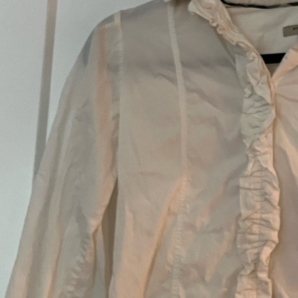 Burberry Ruffle Front Tuxedo Cotton Shirt - Picture 5 of 11